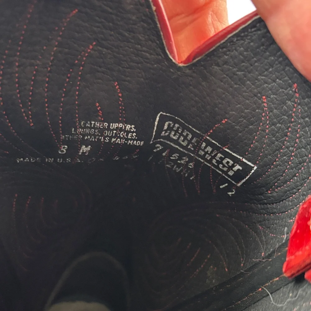 Code West Red Western Cowboy Boots - Picture 2 of 16